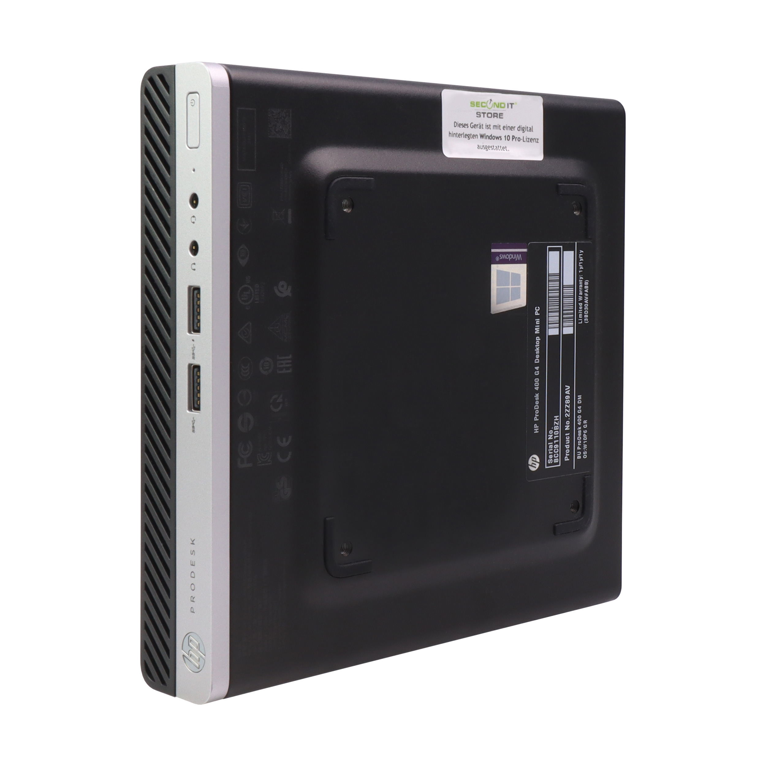 HP ProDesk 400 G4 DM Intel Core i5-8500T 2,10GHz 8GB 256GB NVMe