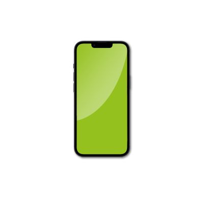 smartphone, grün, android-ähnlich, rand-zu-rand, .notch