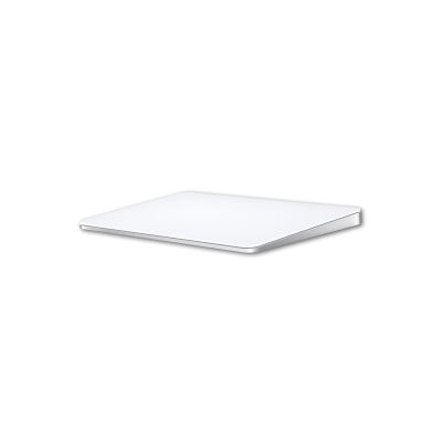 Touchpad, weiß, rechteckig, flach, silberfarbener Rand