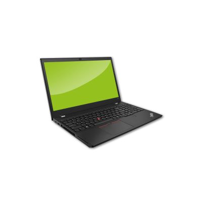 Laptop, Lenovo ThinkPad, Schwarz, Grüner Bildschirm, Tastatur mit rotem Trackpoint