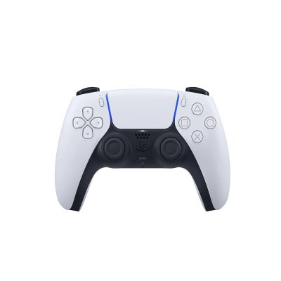 PlayStation 5 controller, DualSense-Controller, drahtloser Controller, Gamepad, weiß with blau