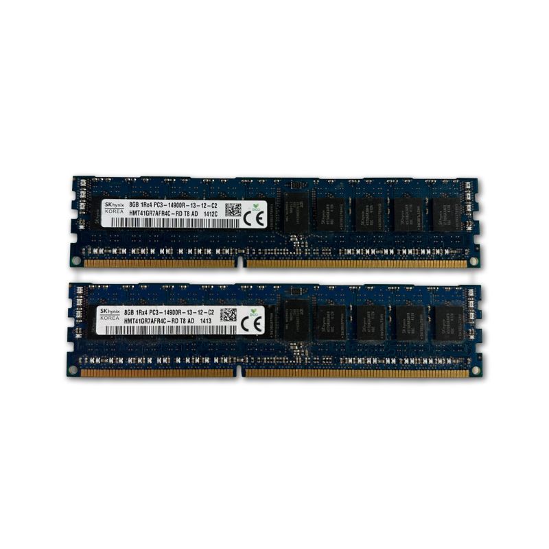 2x SK Hynix 8GB 1Rx4 PC3-14900R DDR3 ECC Registered RAM