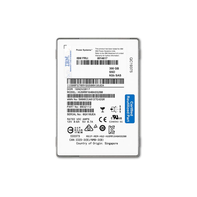 IBM Enterprise 300GB SSD SAS 2,5" Festplatte 00E32112