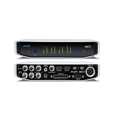 AV-Empfänger, HDMI, XLR?, 12V, AJA i0 4K