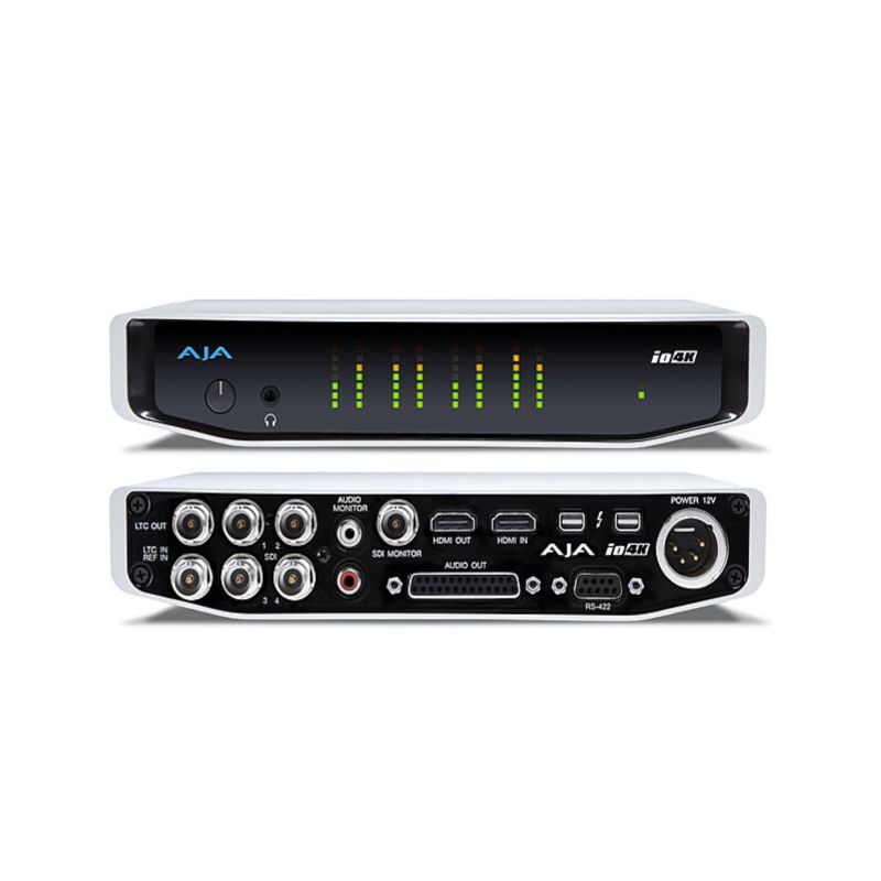 AJA io4k Capture Box, 2xThunderbolt 2, 4x BNC/SDI in + SDI Monitor, HDMI in/out