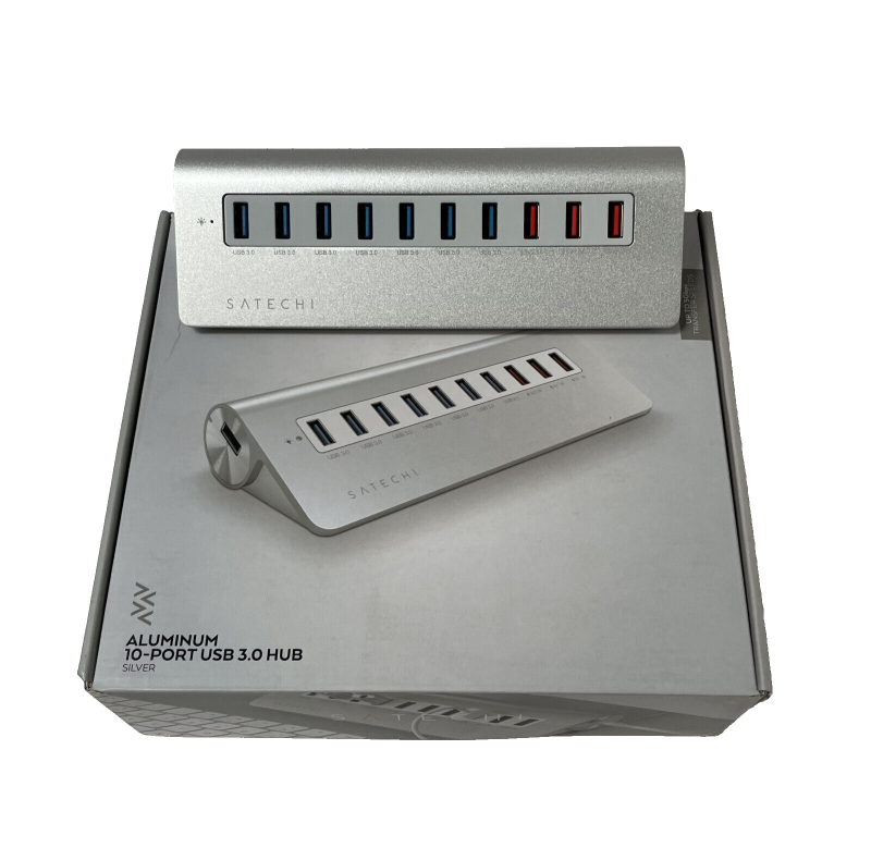 Satechi Aluminum 10-Port USB 3.0 HUB Silber