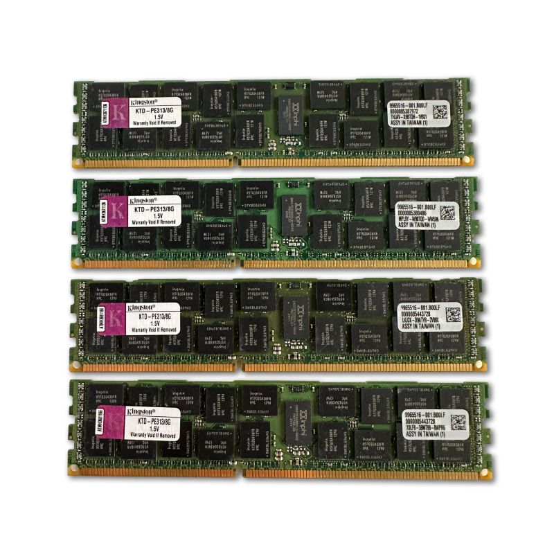 4x Kingston KTD-PE313/8G 2Rx4 PC3-10600R ECC Registered RAM