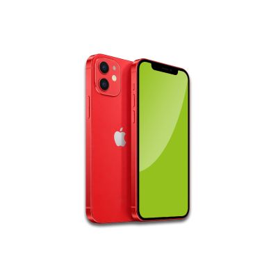 handheld, rot iPhone, Doppelkamera, Glasrückseite, Notch-Display