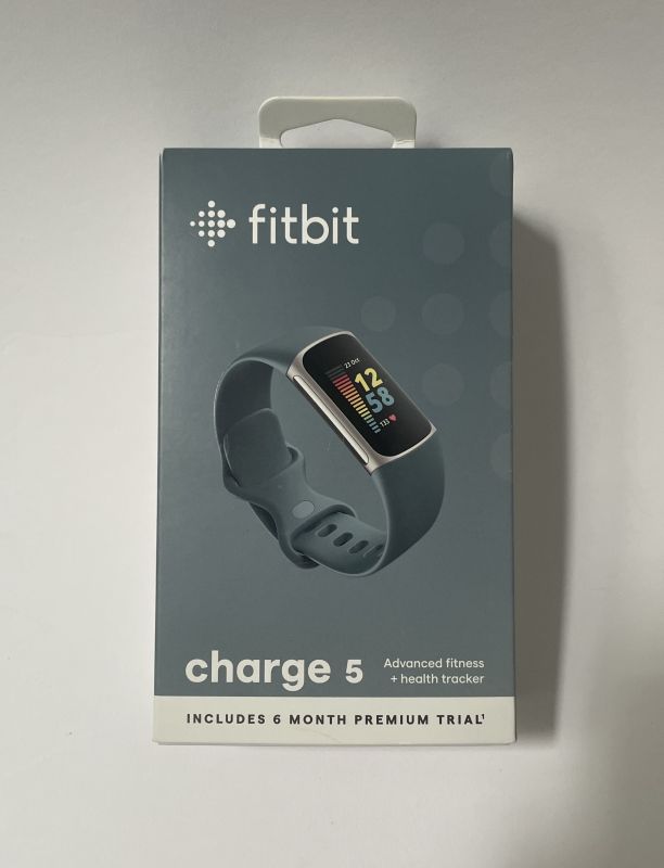 Fitbit charge 5 Advanced fitness + health tracker Platinum Stainless Steel Blau