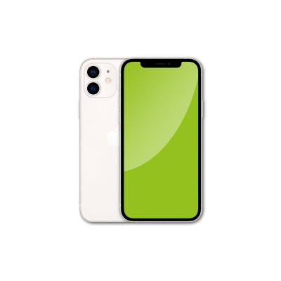 smartphone, iPhone, Doppel-Kamera, Weiß, Grüner Hintergrund